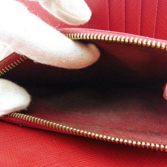 Salvatore ferragamo Three folded wallet Vara Ribbon Leather Auth Used L3574 - Picture 7 of 8